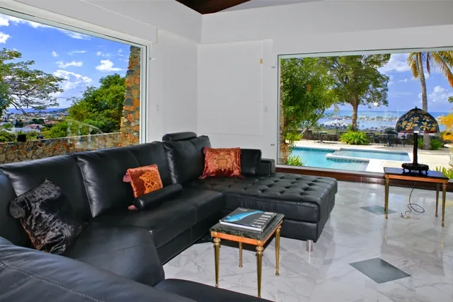 2. Villa For Vacation Rental 5 Bedroom 5 Bath In Diamond Hill Estate Cole Bay St. Maarten Living Room With Pictureque View 2 11zon